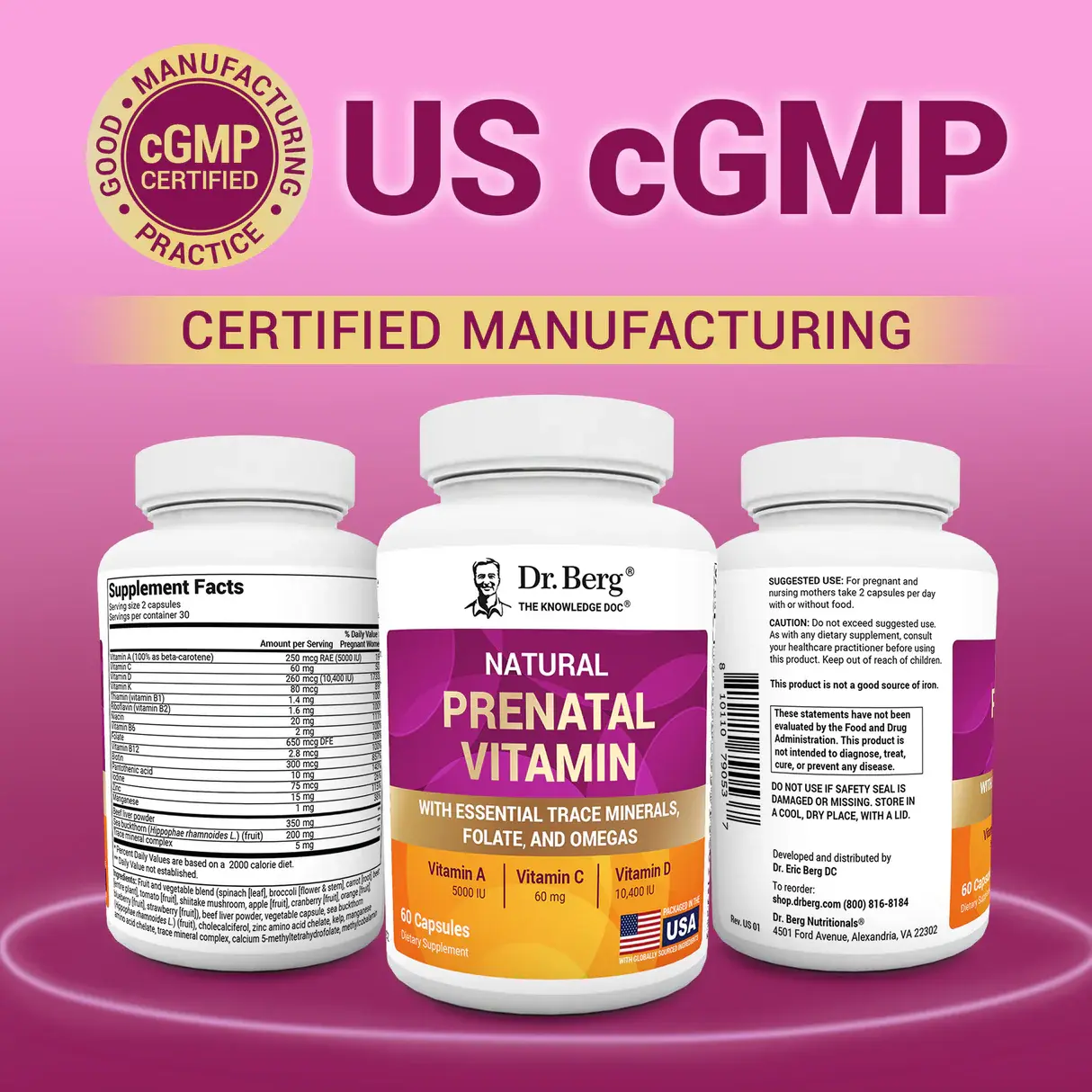 Dr. Berg Natural Prenatal Vitamins Capsules